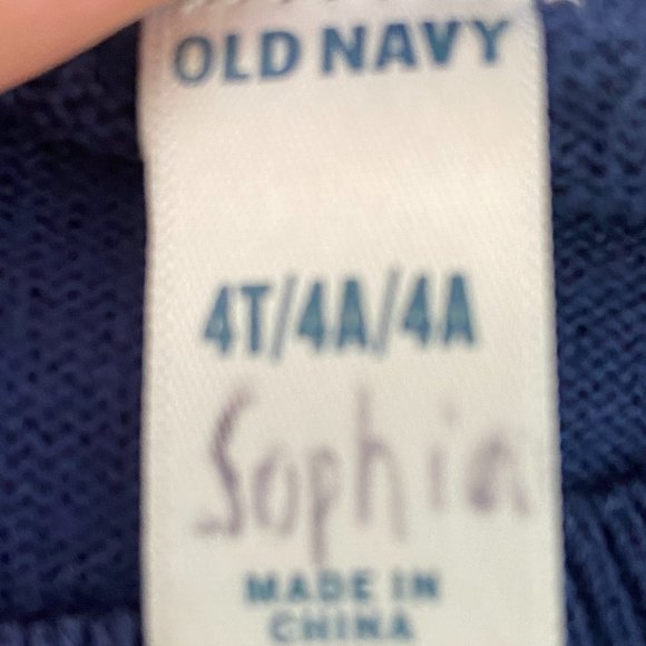 5/$25 Girls Old Navy Dark Blue Cardigan with Buttons Size 4T 100% Cotton - Picture 3 of 3